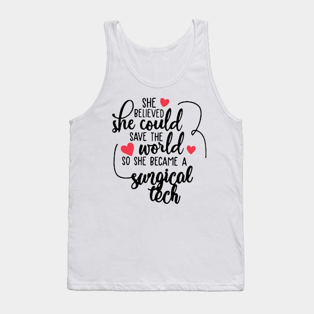 Surgical Tech Tank Top by janetradioactive